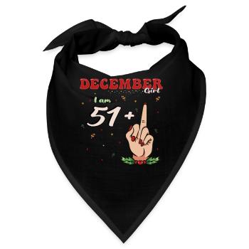 Dezember Mädchen 51 + Mittelfinger | Heftiger 52. - Bandana - Schwarz - Vorne