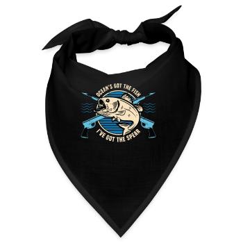 Spearfishing Ocean's Got The Fish Loves Freedive - Bandana - Schwarz - Vorne