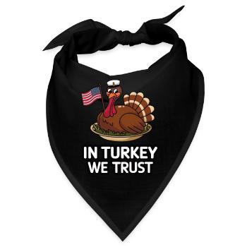 Lustiger Thanksgiving Truthahn - Bandana - Schwarz - Vorne