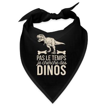Keine Zeit, ich bin auf der Suche nach Dinos - Bandana - Schwarz - Vorne