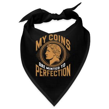 Meine Münzen Sind Perfekt Geprägt - Bandana - Schwarz - Vorne