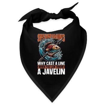 Spearfishing Why Cast A Line Fisherman Freedive - Bandana - Schwarz - Vorne