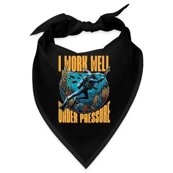 Spearfishing I Work Well Under Pressure Snorkeling - Bandana - Schwarz - Vorne