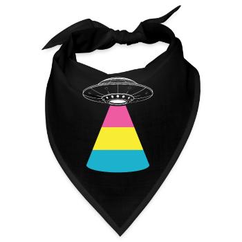 Alien Ufo Ausserirdischer Galxie Geschnek - Bandana - Schwarz - Vorne