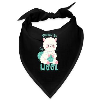 Alpaka mit Wolle - Bandana - Schwarz - Vorne