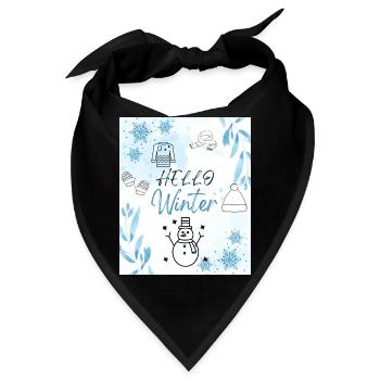 Hello Winter - Bandana - Schwarz - Vorne
