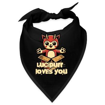 Luci Puff Liebt Dich Dämonisches Plüschtier - Bandana - Schwarz - Vorne