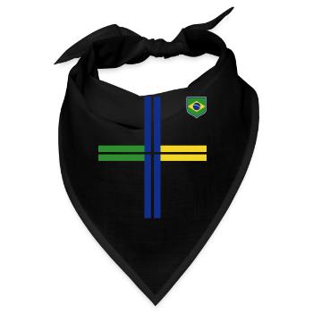 Brasilien Brazil shirt Brasilianer Rio de Janeirao - Bandana - Schwarz - Vorne