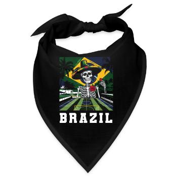 Brasilien Brazil shirt Brasilianer Rio de Janeirao - Bandana - Schwarz - Vorne