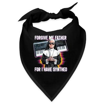 Forgive Me Father For I Have Synthed Funny Synth - Bandana - Schwarz - Vorne