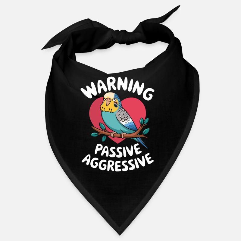 Warning Passive Aggressive Papageien Herz Bandana