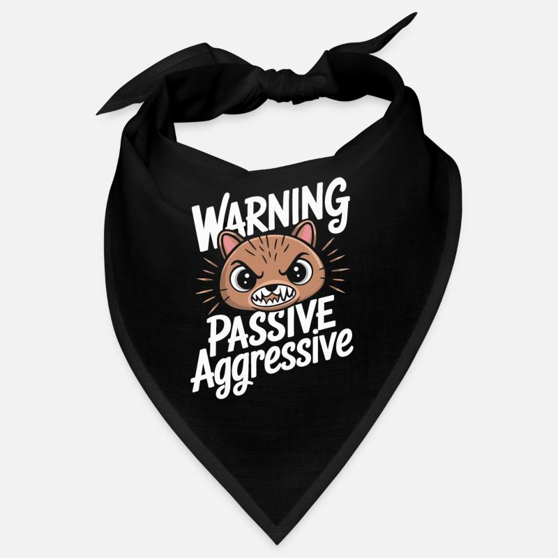 Warnung Passiv Aggressiv Lustige Katze Bandana
