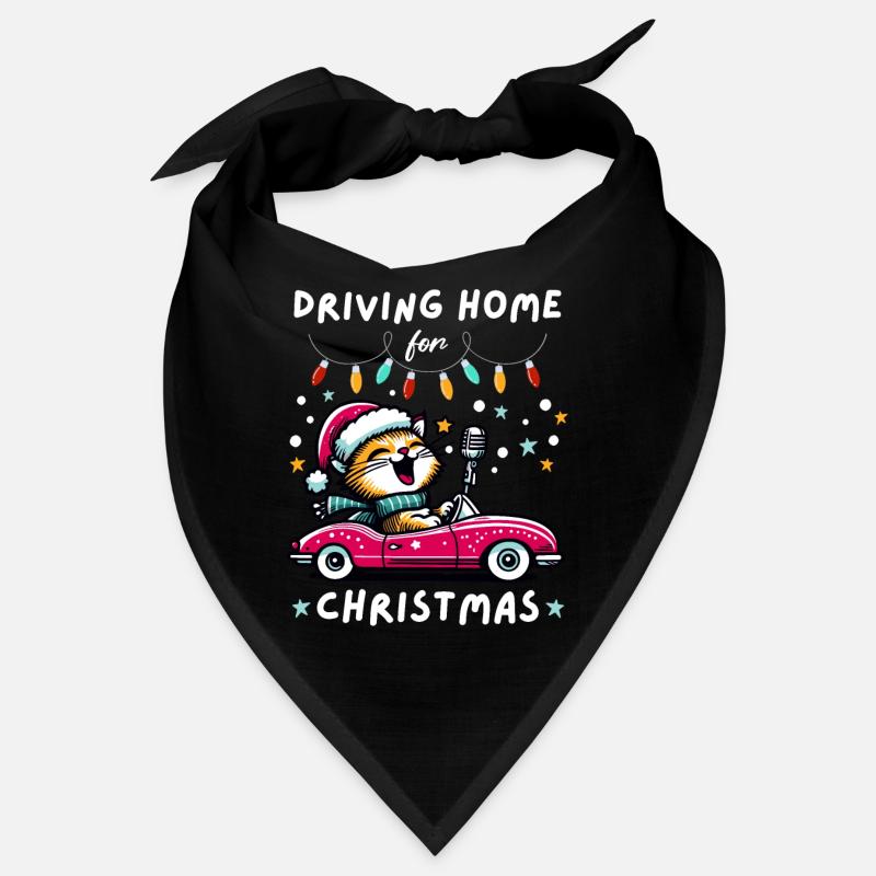 Noël Chat Maison Famille Vacances Mignon Bandana