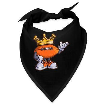 Sport Rugby Fußballer Krone Fußball - Bandana - Schwarz - Vorne