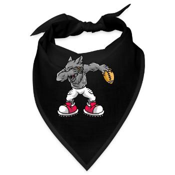 Rugby Fußballer Werwolf Fußball - Bandana - Schwarz - Vorne