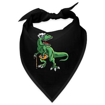 Rugby Fußballer Oma T Rex Fußball - Bandana - Schwarz - Vorne