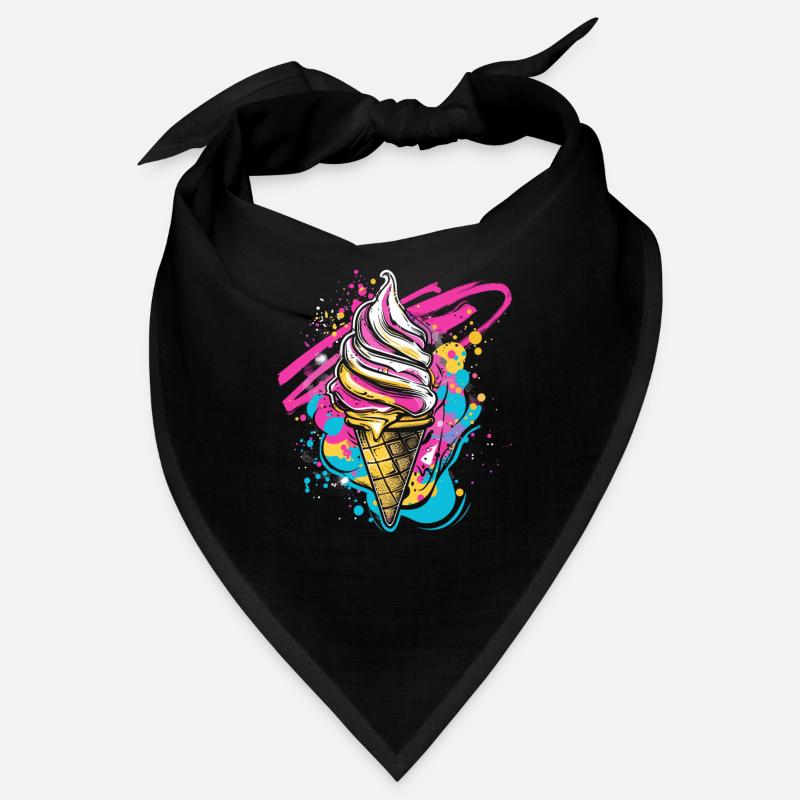 Taches de peinture de cornet de crème glacée Bandana