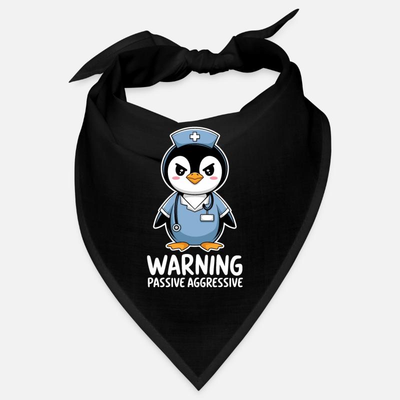 Warning Passive Aggressive Penguin Bandana