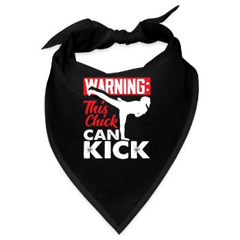 Krav Maga Kamsportlerin Frau Mädchen - Bandana - Schwarz - Vorne