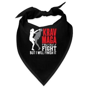 Krav Maga Frau Verteidigung Kampfsport - Bandana - Schwarz - Vorne