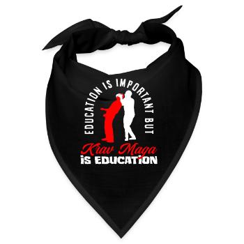 Krav Maga Kampfsport Stärke - Bandana - Schwarz - Vorne