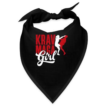 Krav Maga Mädchen Frau - Bandana - Schwarz - Vorne