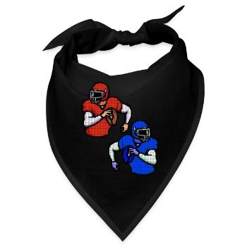 Sport Rugby Pixel Art Spieler Fußball - Bandana - Schwarz - Vorne