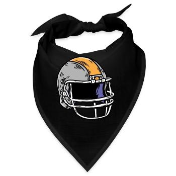 Sport Rugby Fußballer Helm Fußball - Bandana - Schwarz - Vorne