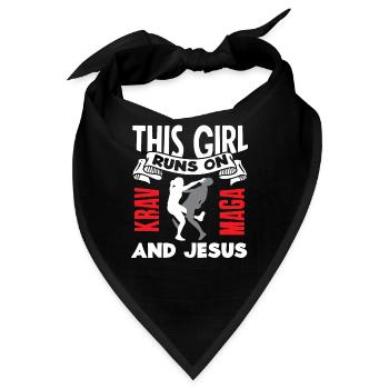Krav Maga Kampfsport Mädchen - Bandana - Schwarz - Vorne