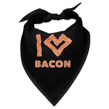 Ich liebe Speck, Grillen, Schweinefleisch, Speck - Bandana - Schwarz - Vorne