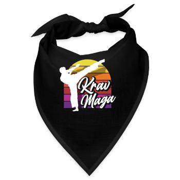 Krav Maga Retro - Bandana - Schwarz - Vorne
