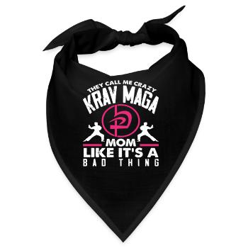 Krav Maga Mama Mutter - Bandana - Schwarz - Vorne