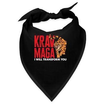 Krav Maga Tiger Sport Kampfgeist - Bandana - Schwarz - Vorne