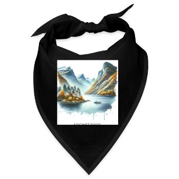 Sognefjord Herbst Skandinavien Norwegen Naturwunde - Bandana - Schwarz - Vorne