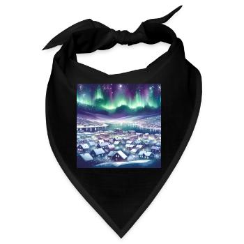 Tromsø Winterlandschaft Skandinavien Norwegen - Bandana - Schwarz - Vorne