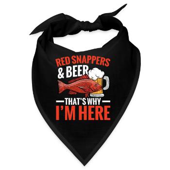 Beim Angeln Fange Ich Red Snapper, Also Beugt Sie - Bandana - Schwarz - Vorne