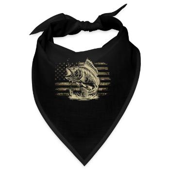 Angeln: Ich Zeige Den Red Snappern Meine Bobber - Bandana - Schwarz - Vorne