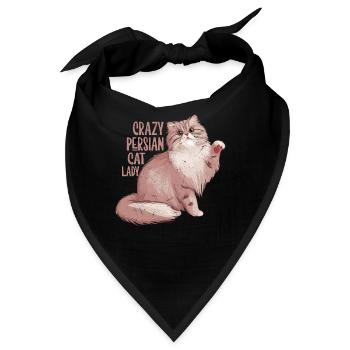 Crazy Persian Cat Lady Cat Kitten Mother - Bandana - Schwarz - Vorne