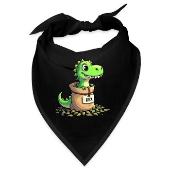 Tea Rex Dinosaurier - Bandana - Schwarz - Vorne