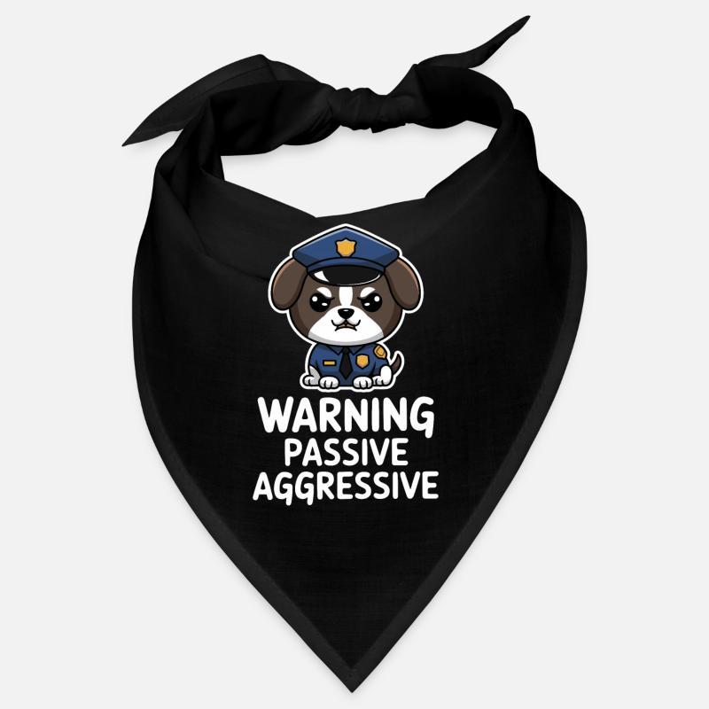 Warning Passive Aggressive Hundemotiv Bandana