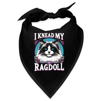 Ich knete meine Ragdoll Ragdolls Katzenliebhaber - Bandana - Schwarz - Vorne
