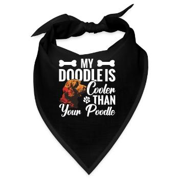 Mein Gekritzel Ist Cooler Als Dein Pudel - Bandana - Schwarz - Vorne