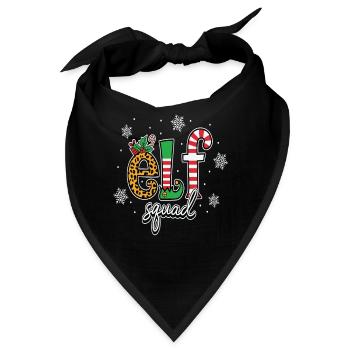 Weihnachtlicher Elf Squad Spaß Für Die Festtage - Bandana - Schwarz - Vorne
