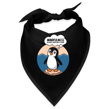 Achtsamkeit Weil Erwachsensein Schwer Ist - Bandana - Schwarz - Vorne