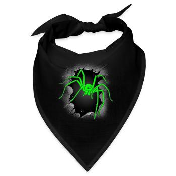 Spinnen Spinne Halloween Spinnen Phobie - Bandana - Schwarz - Vorne