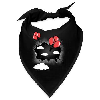 Luftballon himmlisch Himmel Luftballons - Bandana - Schwarz - Vorne
