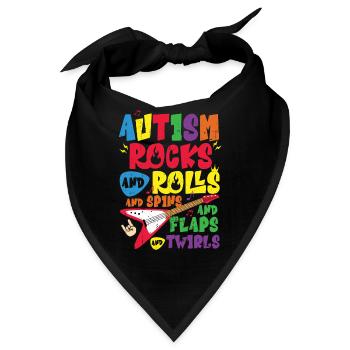 Autismus - Bandana - Schwarz - Vorne