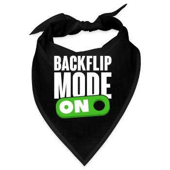 Backflip Salto Akrobatik Parkour Turnen Geschenk - Bandana - Schwarz - Vorne