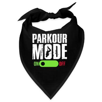 Backflip Salto Akrobatik Parkour Turnen Geschenk - Bandana - Schwarz - Vorne