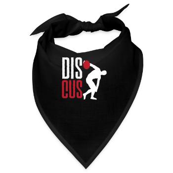 Diskus Diskuswurf Leichtathlet Sportler Geschenk - Bandana - Schwarz - Vorne
